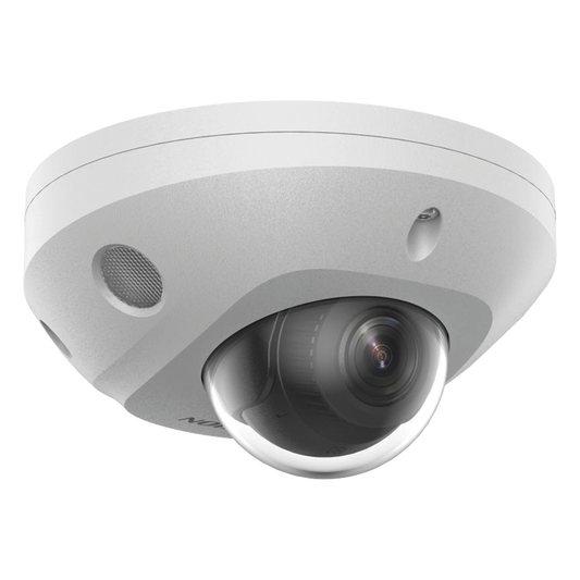 [Dual Light + 2 Micrófonos Integrados] Mini Domo IP 6 Megapixel / Lente 2.8 mm / 30 mts Luz Blanca + 30 mts IR / ACUSENSE / Exterior IP67 / IK8 / WDR