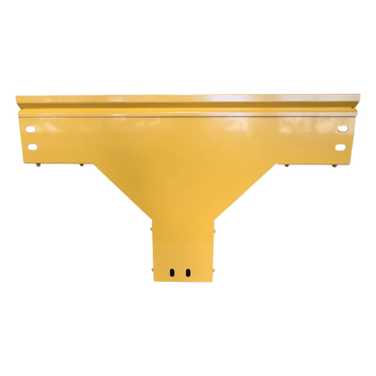 CHFIBER T Vertical de Aluminio para Fibra Óptica, 4" de Peralte, 4" de Ancho y Radio de 8", con Pintura Epóxica Amarilla, Incluye Tapa, un Par de