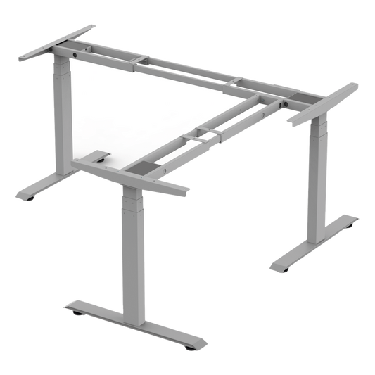 Base de Escritorio Motorizado Profesional Tipo L (3 Columnas) / Altura Ajustable 60-125cm / Estructura Estable / Funcionamiento Suave / 4 Preset de