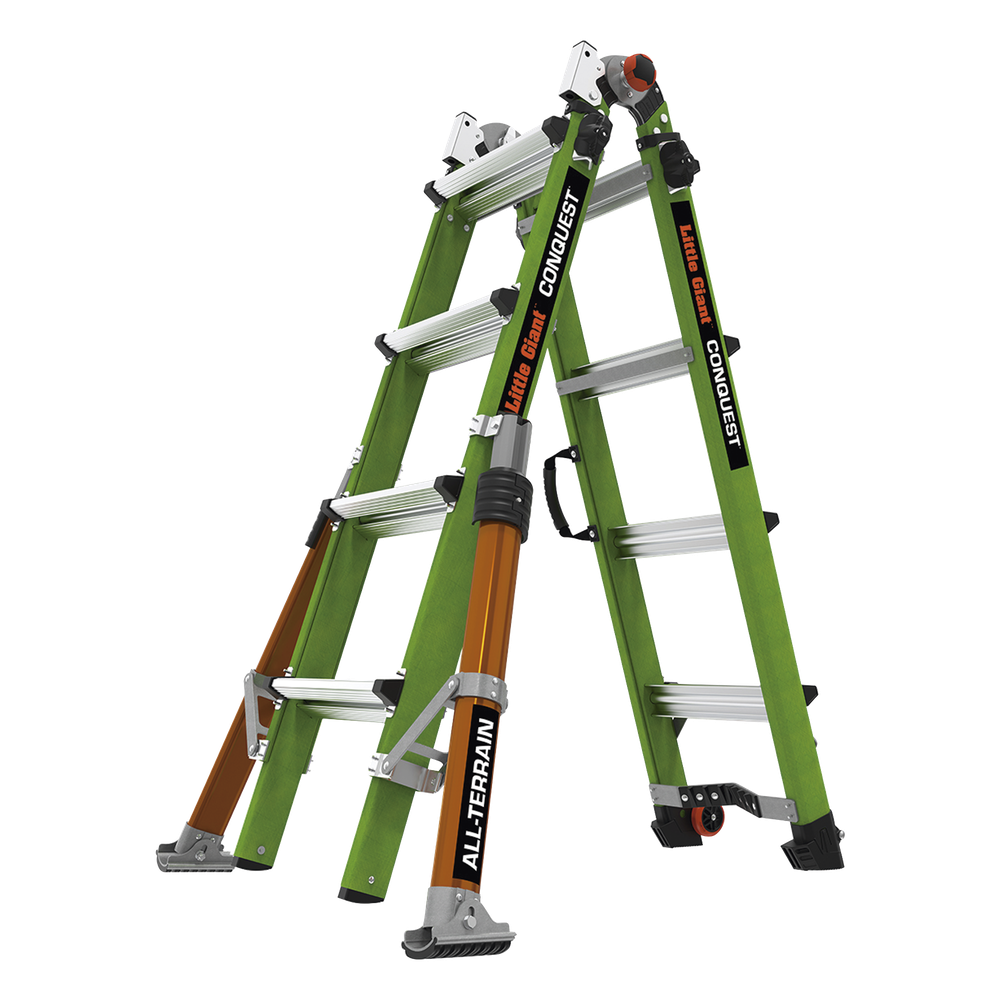 Escalera Multi-Posiciones de 6.7 m (22') para Suelos Inclinados o con Desniveles.
