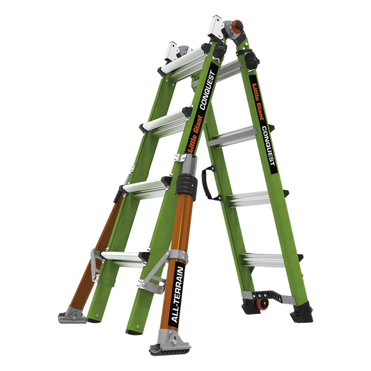 Escalera Multi-Posiciones de 6.7 m (22') para Suelos Inclinados o con Desniveles.