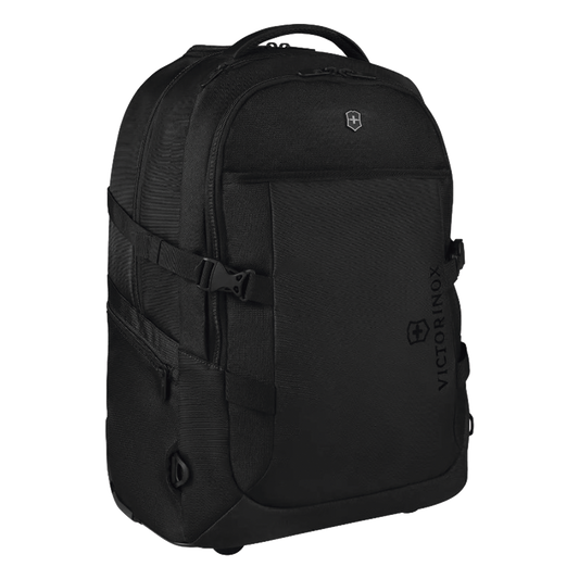 Mochila VX Sport EVO con Ruedas, Mango Telescópico y Correas al Hombro. Fabricada en Poliéster Negro repelente al Agua. Backpack on Wheels.