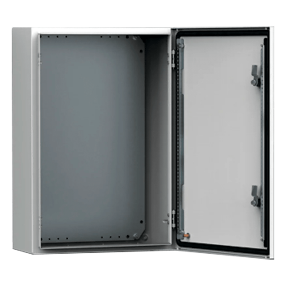 Gabinete de Uso Exterior MAS 1200 x 800 x 400 mm (47.2 x 31.5 x 15.7 in) NEMA 4/12/13; IP66; IK10 de Acero Dulce 1.5 mm con Platina de Montaje