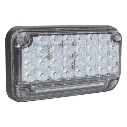 Luz de Advertencia de 7X4", Color Claro, Con Luz de Trabajo, Ideal para Ambulancias