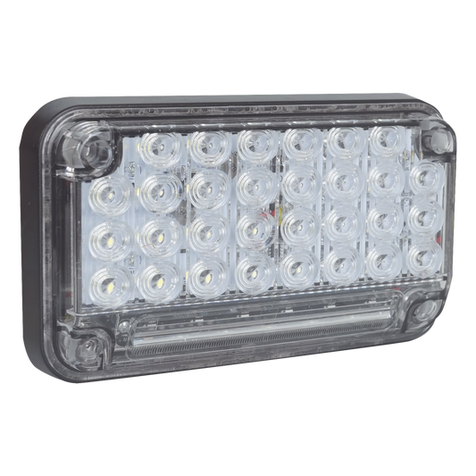 Luz de Advertencia de 7X4", Color Claro, Con Luz de Trabajo, Ideal para Ambulancias
