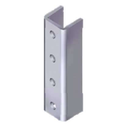 Herraje Cople Para Unicanal 4 X 4 cm de 4 Perforaciones.