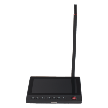 Micrófono IP | No requiere amplificador | 12 VCD | Pantalla Touch 7" | Transmisión en Tiempo Real | Integración con HikCentral Professional