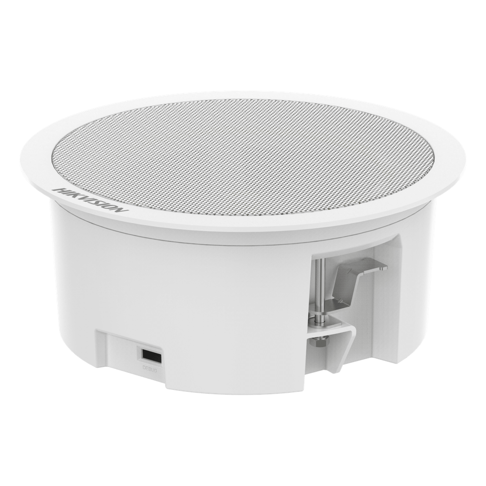 Bocina (Altavoz IP) Con Bluetooth | Montaje en Plafón | 3 Watts | No requiere amplificador | PoE+ | Entrada de alarma | Soporta Bocinas secundarias |