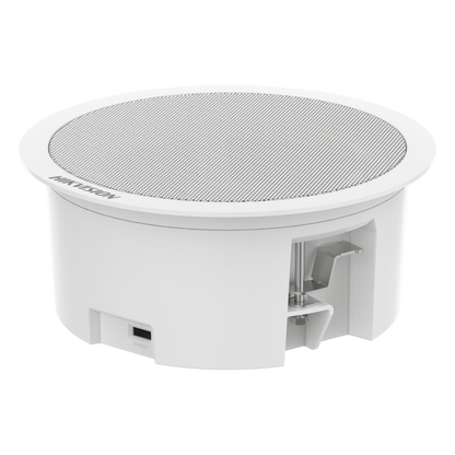 Bocina (Altavoz IP) Con Bluetooth | Montaje en Plafón | 3 Watts | No requiere amplificador | PoE+ | Entrada de alarma | Soporta Bocinas secundarias |