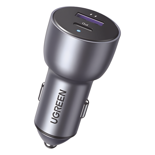 Cargador de Auto 52.5W | Puerto USB-A y USB-C | Carga Rápida | Compatible con Vehículos de 12 y 24 VCD | PD3.0 + QC3.0 | Chip Inteligente | Diseño