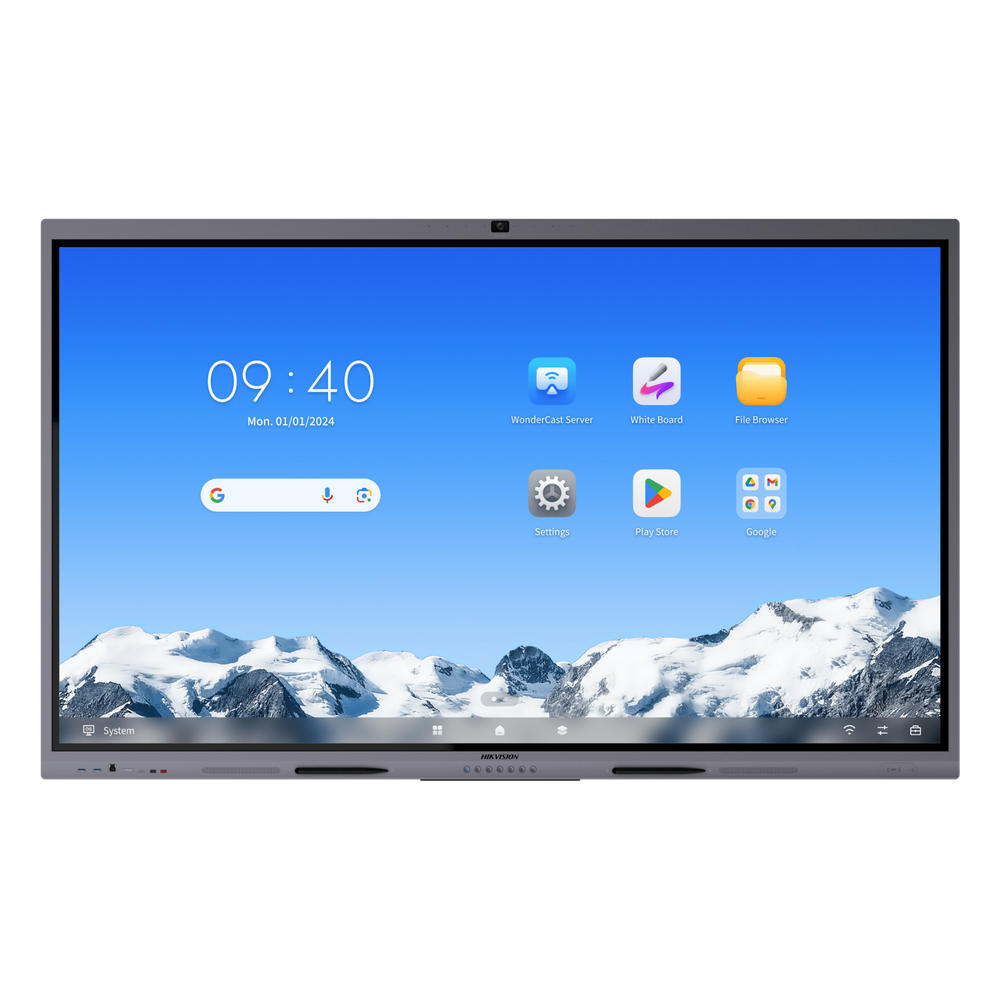 Pantalla Interactiva Touch de 75" Android 16 / Asistentes IA / Google Suite Preinstalado con Certificación EDLA / Cámara Web 8 MP / Resolución 4K