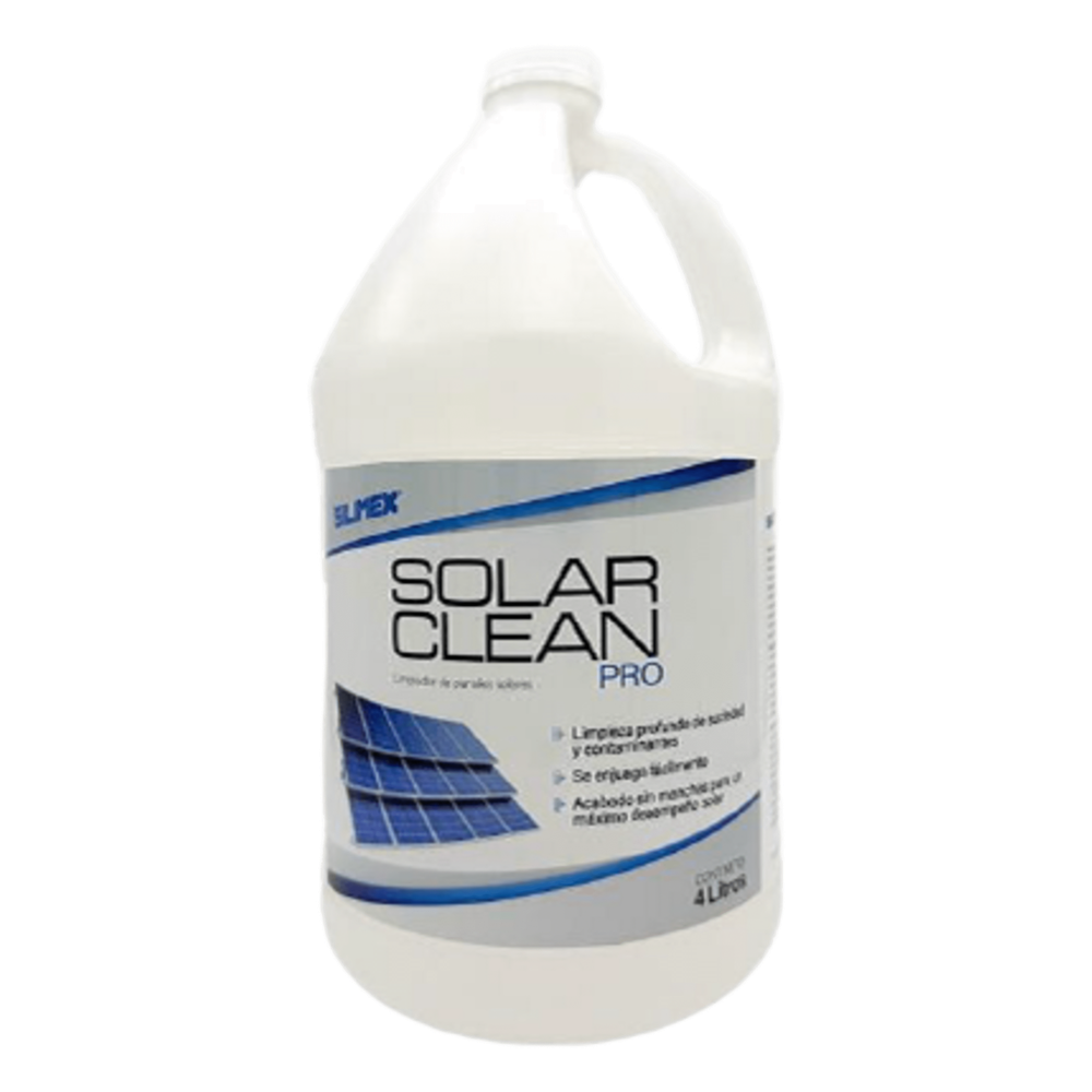 Limpiador Premium para Paneles Solares / Sin Enjuague / Secado Sin Manchas / Elimina Contaminantes que el Agua No Puede Remover / Fórmula Concentrada