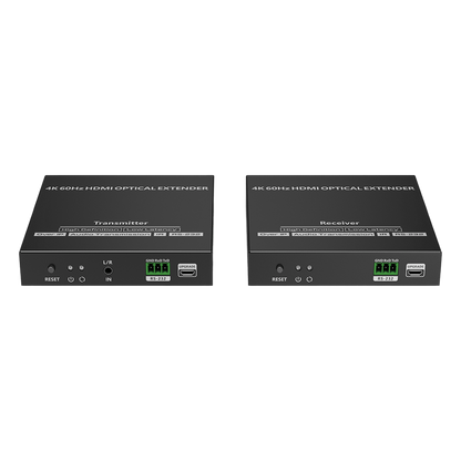 Kit extensor por fibra óptica | Hasta 40 kilómetros| 4K@60Hz | con IR | RS232