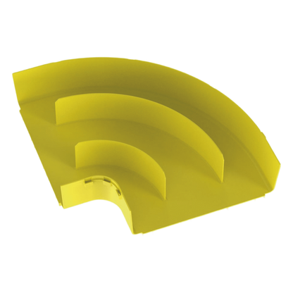 Ángulo Recto a 90º Horizontal, Para Canaletas FiberRunner™ 12X4, Color Amarillo