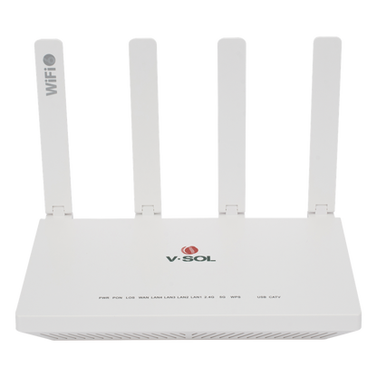 ONU GPON/EPON con Wi-Fi 6 AX1500 / 1 Puerto CATV / 4 Puertos Gigabit / Puerto PON SC/APC