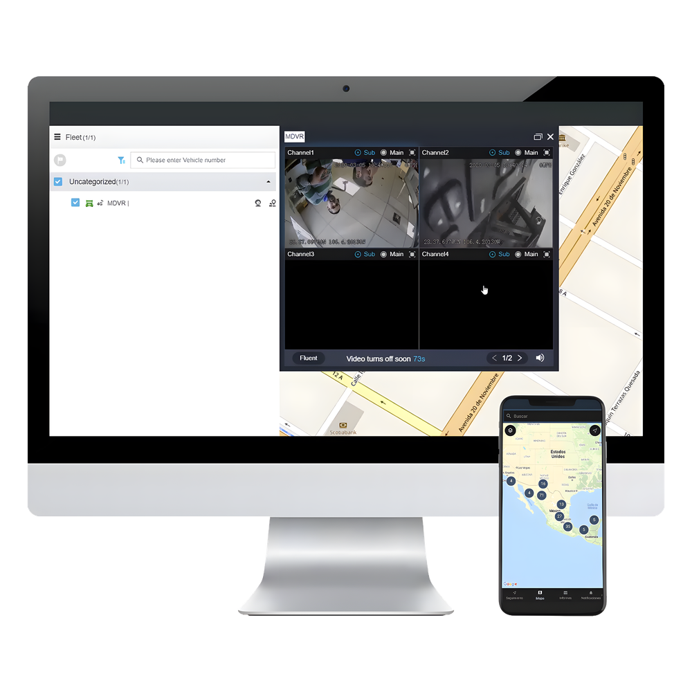Plataforma Avanzada para Rastreo GPS, Telemática Vehicular / (Licencia por un año para un localizador GPS, Activación por codigo para server US)