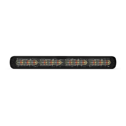 Luz de Advertencia Giga Thin de 48 LED, Quadcolor Rojo/Azul/Ambar/Blanco ,11 Pulgadas, Con Funcionalidad de Director de Trafico