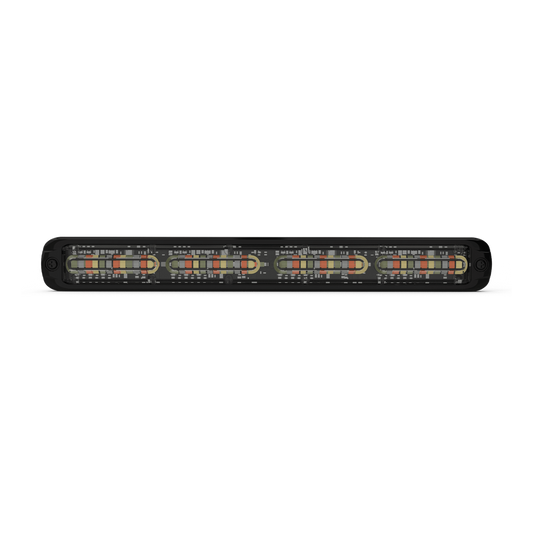 Luz de Advertencia Giga Thin de 48 LED, Quadcolor Rojo/Azul/Ambar/Blanco ,11 Pulgadas, Con Funcionalidad de Director de Trafico