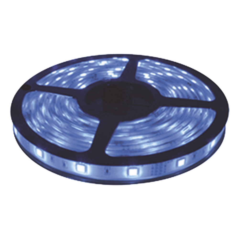 Tira Led de 5 m / Color Azul / Uso Exterior / Potencia 22 W / 900 lm/ 12 V CD / IP 65.