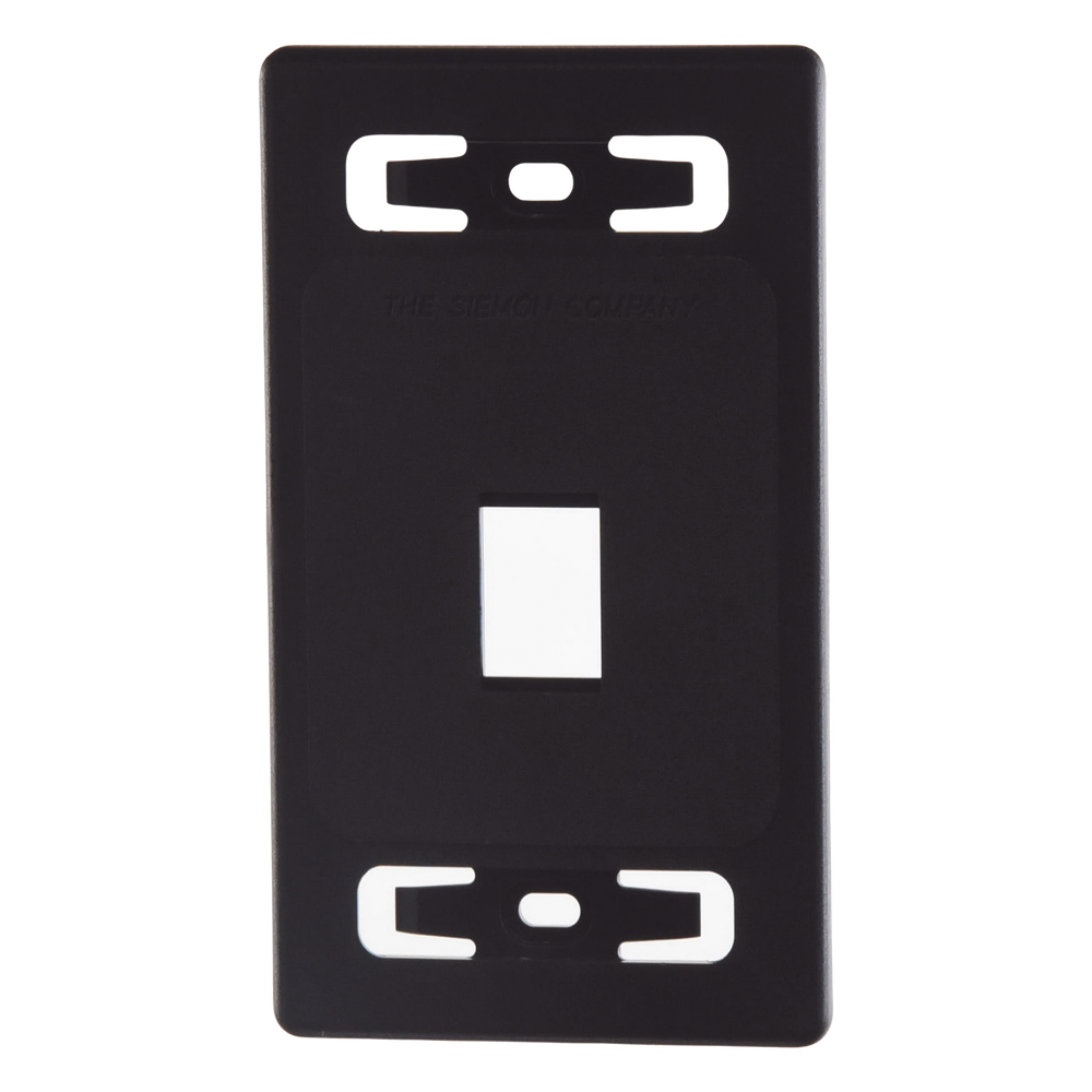 Placa de Pared Modular MAX, de 1 Salida, Color Negro