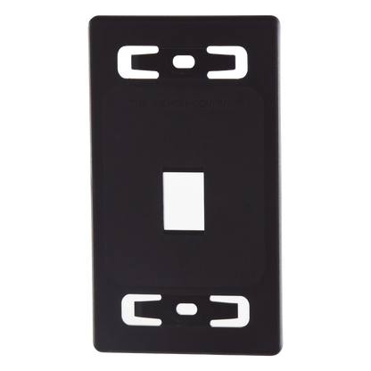 Placa de Pared Modular MAX, de 1 Salida, Color Negro