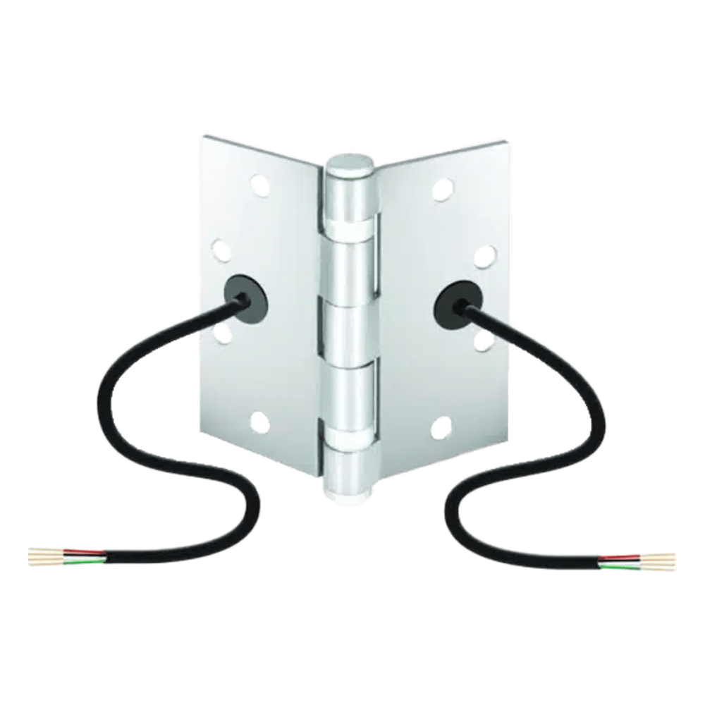 Bisagra de Transferencia Eléctrica SD-H412 / 12-24 VAC/VDC / 4 Hilos 28AWG / Acero Resistente a Vandalismo / Transferencia de Energía y Datos