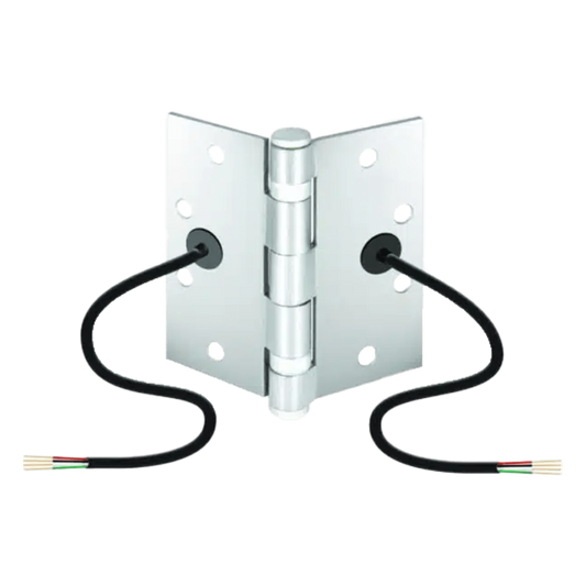 Bisagra de Transferencia Eléctrica SD-H412 / 12-24 VAC/VDC / 4 Hilos 28AWG / Acero Resistente a Vandalismo / Transferencia de Energía y Datos