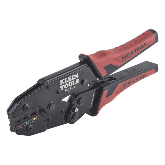 Pinza Ponchadora para Terminales con Aislamiento en Cable de Cobre Sólido y Trenzado de 10-22 AWG.