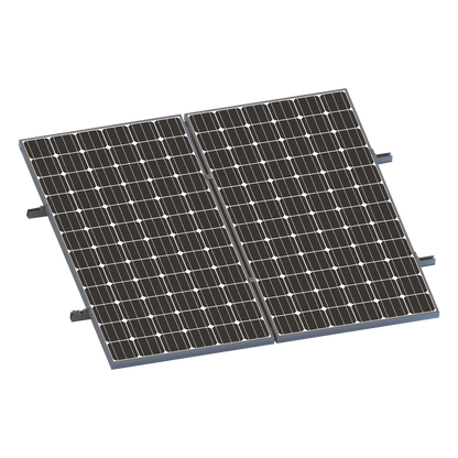 Kit De Minirieles Para Panel Solar Arreglo 1X2 Para Instalación Plano En Lámina