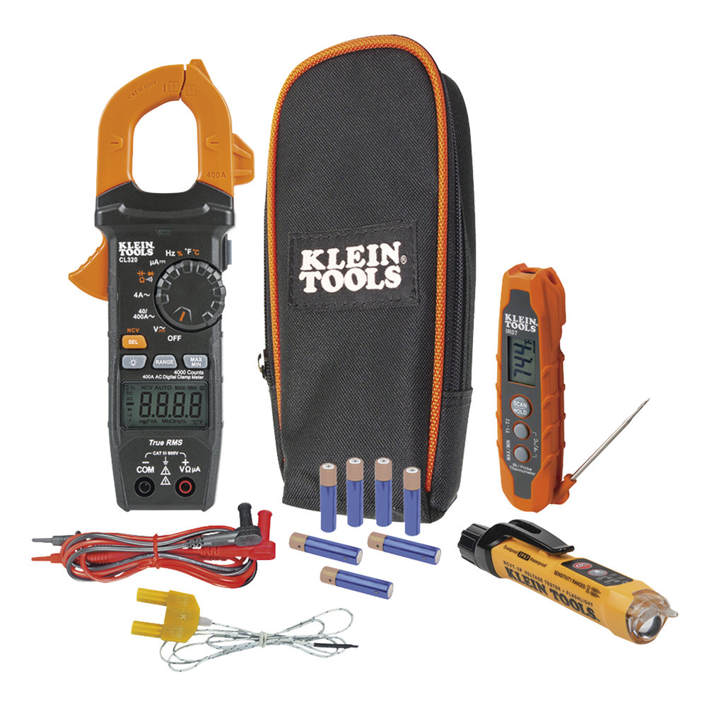 Kit de Prueba Eléctrica HVAC para Aire Acondicionado, Calefacción, Minisplits, etc. Medición de Voltaje CA/CC, Resistencia, Frecuencia, Capacitancia