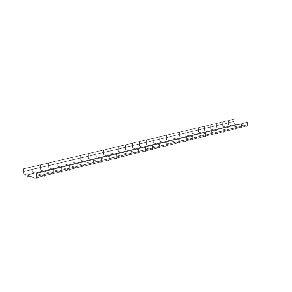 Charola Wire Basket de 8 in (203 mm) de Ancho, 2 in (50 mm) de Alto, 3 m de Largo, Hasta 187 Cables Cat6, Color Negro