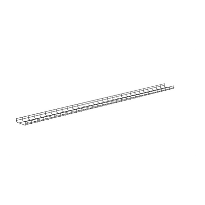 Charola Wire Basket de 8 in (203 mm) de Ancho, 2 in (50 mm) de Alto, 3 m de Largo, Hasta 187 Cables Cat6, Color Negro