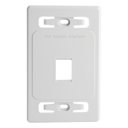 Placa de Pared Modular MAX, de 1 Salida, Color Blanco, Version Bulk (Sin Empaque Individual)