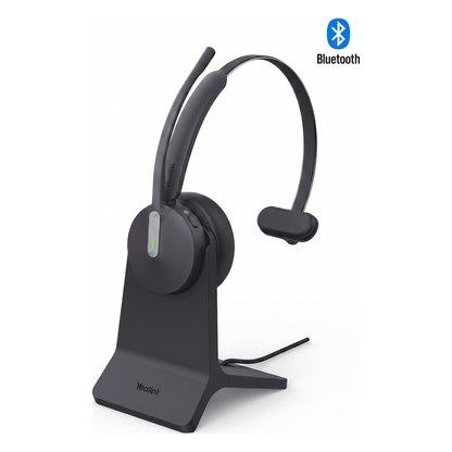 Auriculares mono Yealink BH70 edición MS con base de carga / Bluetooth 5.3 con adaptador USB C&A / 35 horas de conversación / Cancelación de ruido