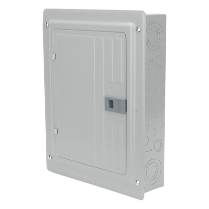 Centro de carga monofásico 1 Fase, 3 Hilos para interruptores QP, de 12 polos - 24 circuitos, 120/240vca, Barras de aluminio 125 Amp, Nema 1, uso