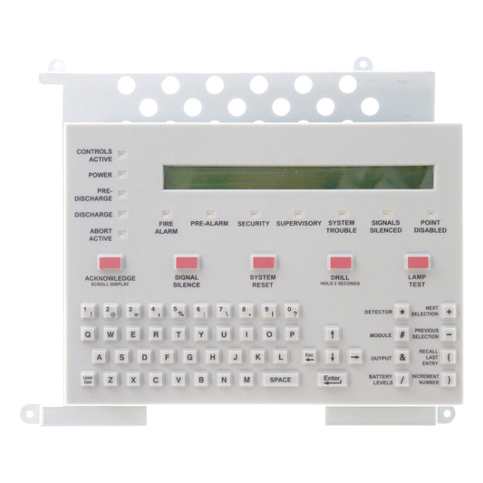 Teclado con Pantalla LCD de 80 Caracteres / Teclado QWERTY Completo / para Paneles NOTIFIER Serie ONYX NFS-320 y NFS2-640