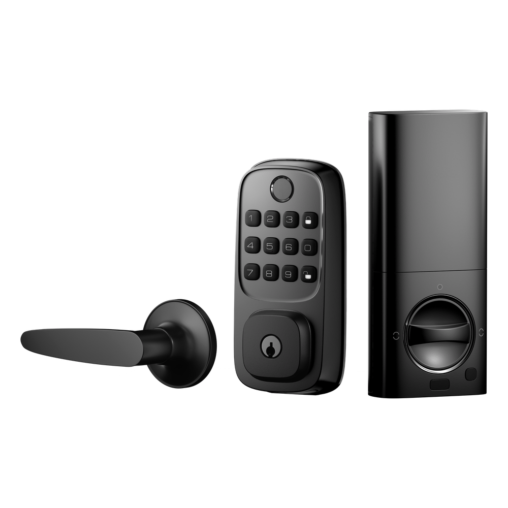 Cerradura Inteligente WiFi / Escáner de Huellas Dactilares / Teclado Numérico / Control por App / 8 Baterías AA / Bloqueo Manual y Automático