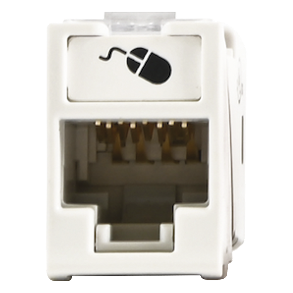 Jack Ultramax Cat6A, UTP, Montaje Híbrido en Placa de Pared (Plano y Angulado), Color Blanco, Punch Down