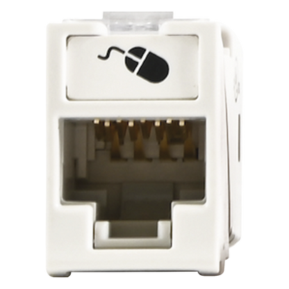 Jack Ultramax Cat6A, UTP, Montaje Híbrido en Placa de Pared (Plano y Angulado), Color Blanco, Punch Down