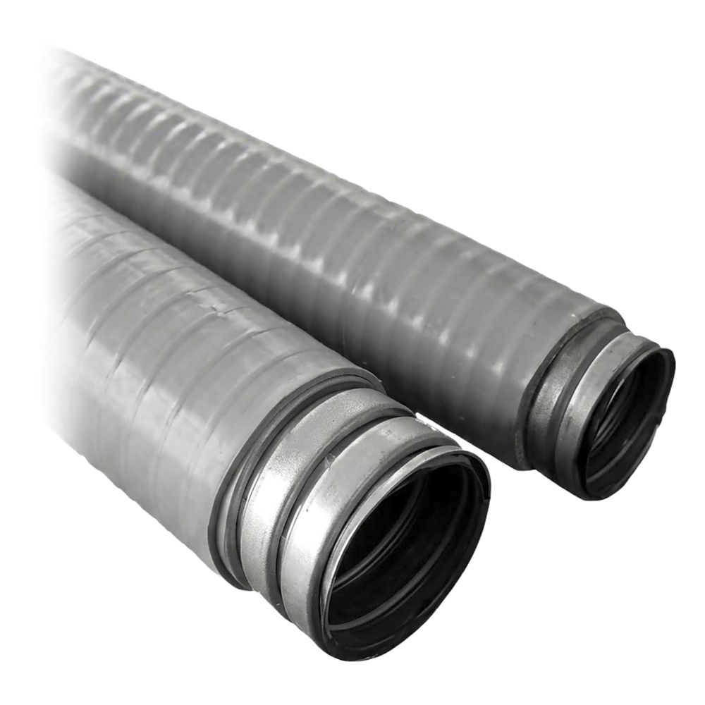 Tubo Flexible tipo Liquidtight de 1/2" (13 mm) / Acero + PVC / Rollo de 20 Metros.