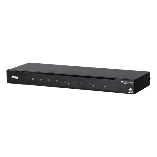 Switch HDMI | 8 Entradas x 1 Salida | Resolución True 4K 4:4:4 | Control RS-232 e IR | HDCP 2.2 | HDR10+ | Plug & Play