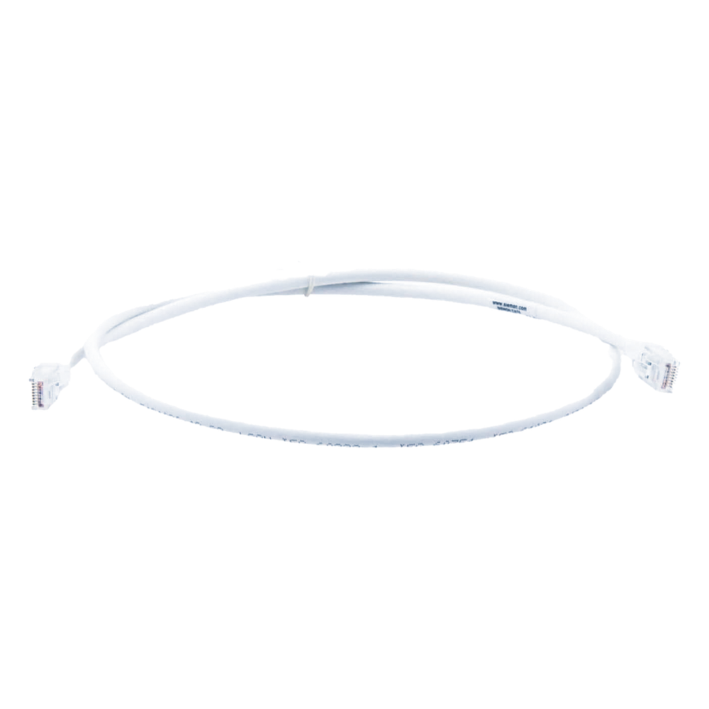 Patch Cord MC6 Modular Cat6 UTP, CM/LS0H, 0.91 Metros (3 Pies), Color Blanco, Versión Bulk (Sin Empaque Individual)
