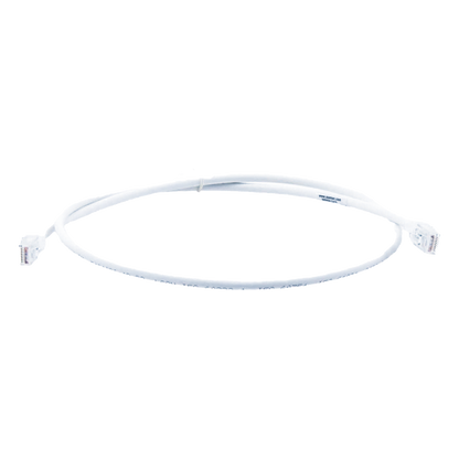 Patch Cord MC6 Modular Cat6 UTP, CM/LS0H, 0.91 Metros (3 Pies), Color Blanco, Versión Bulk (Sin Empaque Individual)