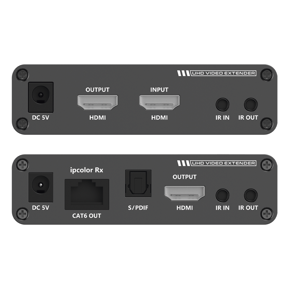 Kit Extensor HDMI hasta 700 metros con Conexión en Cascada / 4K @ 60 Hz/ 70 metros PTP con Cat 6, 6a y 7 / IPCOLOR / CERO LATENCIA / SIN COMPRIMIR