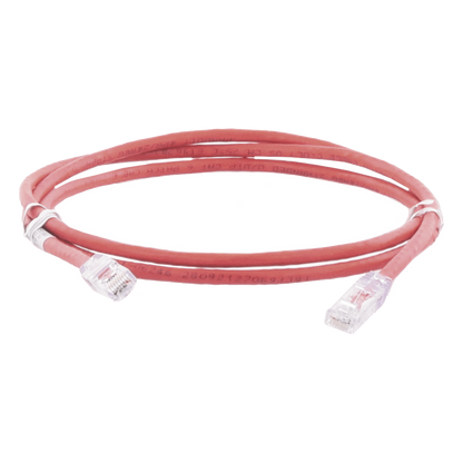 Cable de Parcheo UTP Categoría 6, con Plug Modular en Cada Extremo - 2 Metros (6.56 Pies) - Rojo