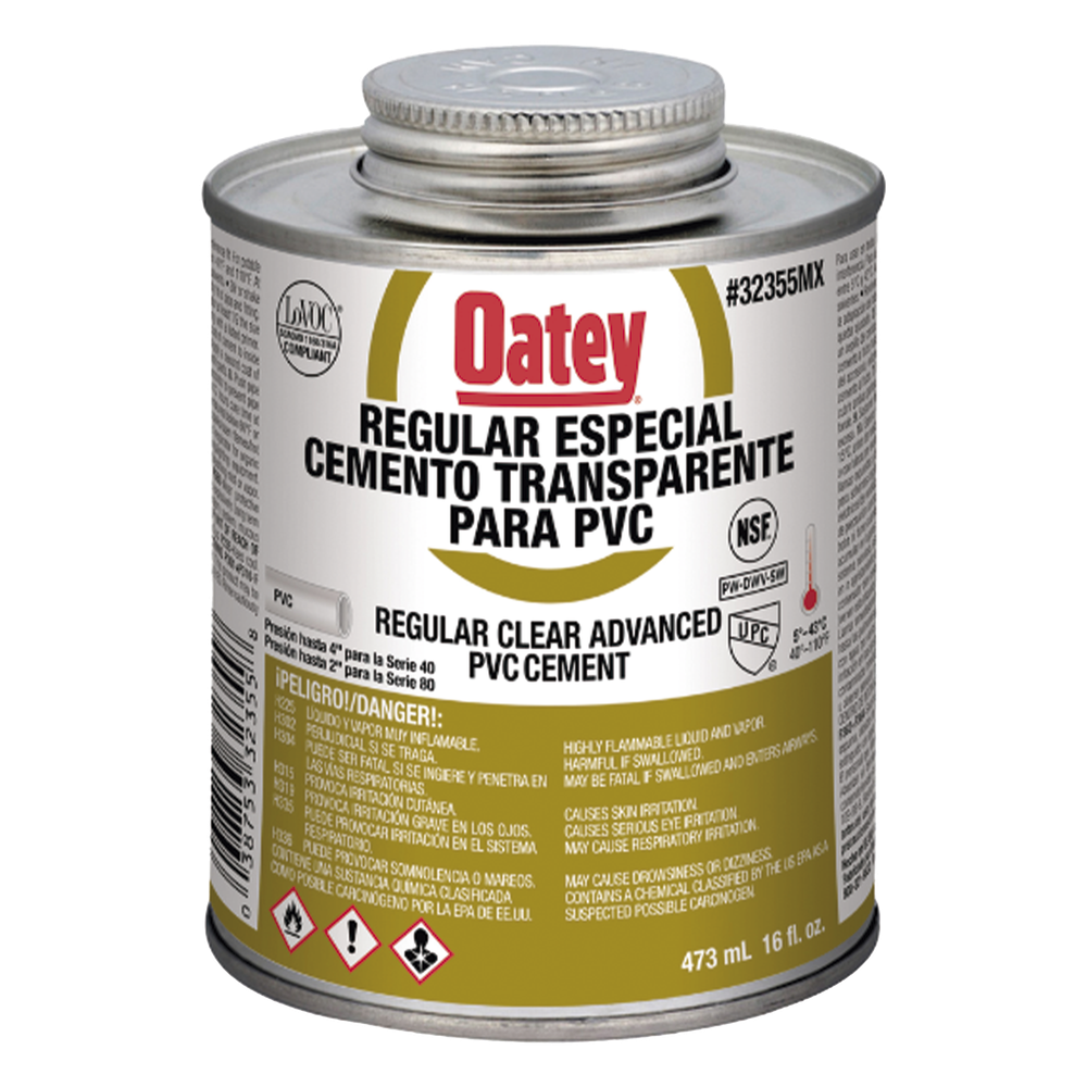 Pegamento / Cemento Claro de 473 ml para Tubo Conduit PVC Pesado.