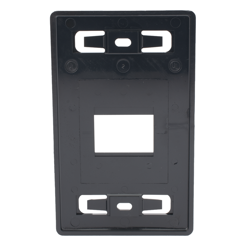 Placa de Pared Modular MAX, de 2 Salida, Color Negro
