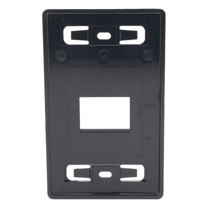 Placa de Pared Modular MAX, de 2 Salida, Color Negro