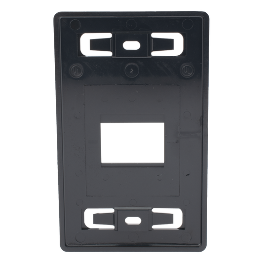 Placa de Pared Modular MAX, de 2 Salida, Color Negro