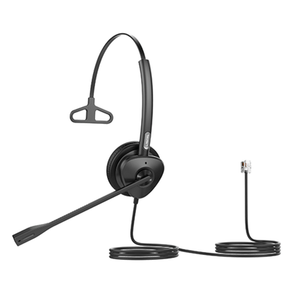 Diadema Monoaural con Audio HD y Brazo Ajustable de 260°, Conexión RJ9 y Sonido de Alta Definición